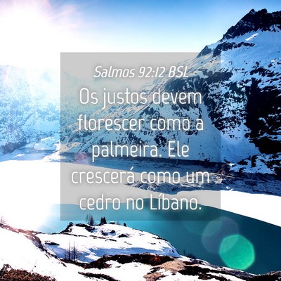 Picture 04 - Salmos 92:12 BSL - Os justos devem florescer como a palmeira. Ele - Bible Verse Picture