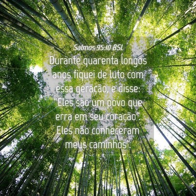 Picture 04 - Salmos 95:10 BSL - Durante quarenta longos anos fiquei de luto com - Bible Verse Picture