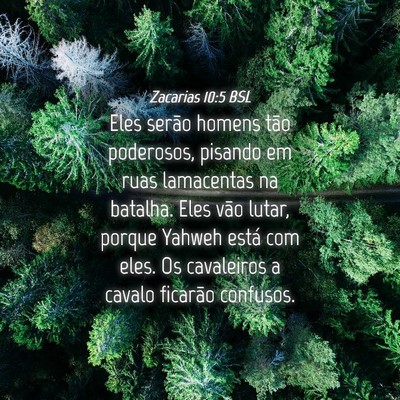 Picture 04 - Zacarias 10:5 BSL - Eles serão homens tão poderosos, pisando em - Bible Verse Picture