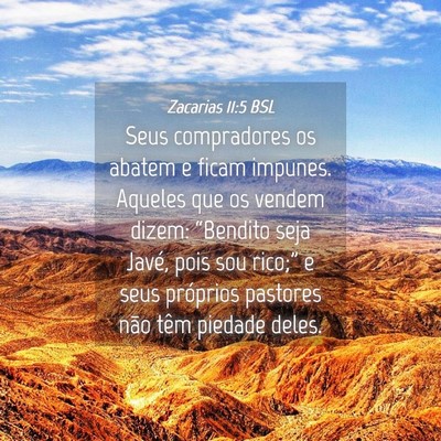 Picture 04 - Zacarias 11:5 BSL - Seus compradores os abatem e ficam impunes. - Bible Verse Picture