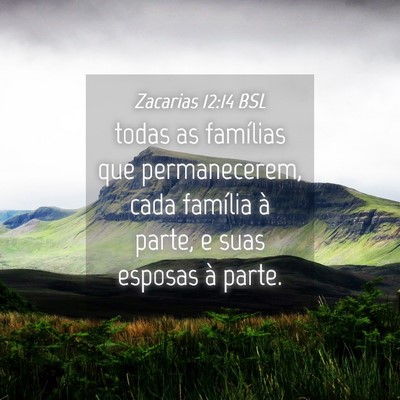Picture 04 - Zacarias 12:14 BSL - todas as famílias que permanecerem, cada - Bible Verse Picture