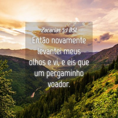 Picture 04 - Zacarias 5:1 BSL - Então novamente levantei meus olhos e vi, e eis - Bible Verse Picture