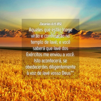 Picture 04 - Zacarias 6:15 BSL - Aqueles que estão longe virão e construirão no - Bible Verse Picture