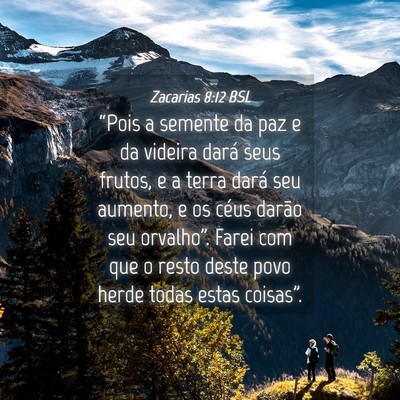 Picture 04 - Zacarias 8:12 BSL - “Pois a semente da paz e da videira dará seus - Bible Verse Picture