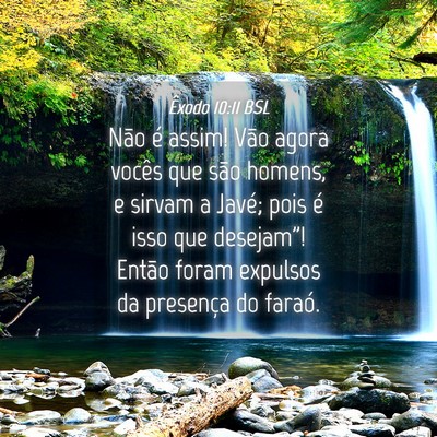 Picture 04 - Êxodo 10:11 BSL - Não é assim! Vão agora vocês que são homens, - Bible Verse Picture