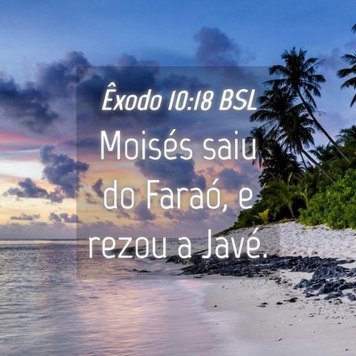 Picture 04 - Êxodo 10:18 BSL - Moisés saiu do Faraó, e rezou a - Bible Verse Picture