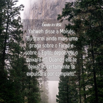 Picture 04 - Êxodo 11:1 BSL - Yahweh disse a Moisés: “Eu trarei ainda mais - Bible Verse Picture