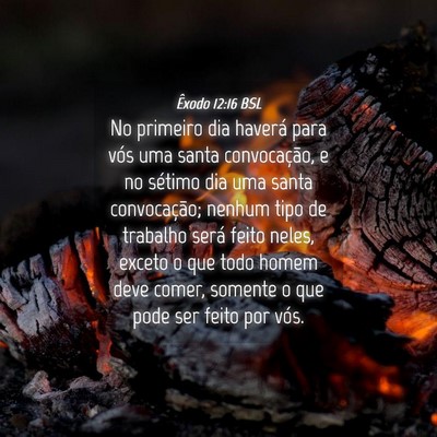 Picture 04 - Êxodo 12:16 BSL - No primeiro dia haverá para vós uma santa - Bible Verse Picture