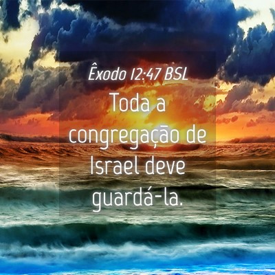 Picture 04 - Êxodo 12:47 BSL - Toda a congregação de Israel deve - Bible Verse Picture