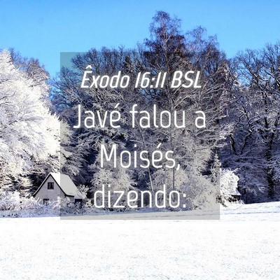 Picture 04 - Êxodo 16:11 BSL - Javé falou a Moisés, - Bible Verse Picture