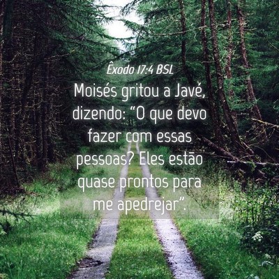 Picture 04 - Êxodo 17:4 BSL - Moisés gritou a Javé, dizendo: “O que devo - Bible Verse Picture