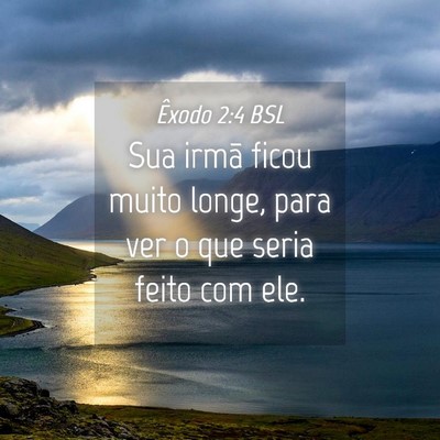 Picture 04 - Êxodo 2:4 BSL - Sua irmã ficou muito longe, para ver o que seria - Bible Verse Picture