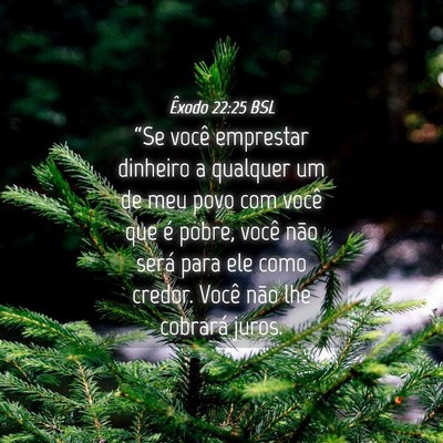 Picture 04 - Êxodo 22:25 BSL - “Se você emprestar dinheiro a qualquer um de - Bible Verse Picture