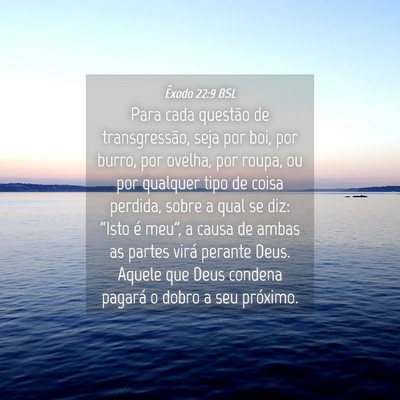Picture 04 - Êxodo 22:9 BSL - Para cada questão de transgressão, seja por - Bible Verse Picture