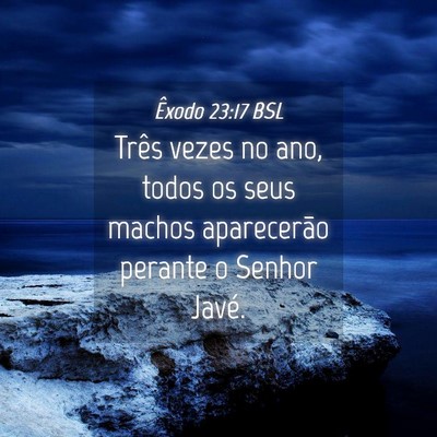 Picture 04 - Êxodo 23:17 BSL - Três vezes no ano, todos os seus machos - Bible Verse Picture
