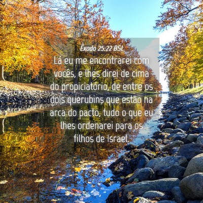 Picture 04 - Êxodo 25:22 BSL - Lá eu me encontrarei com vocês, e lhes direi de - Bible Verse Picture