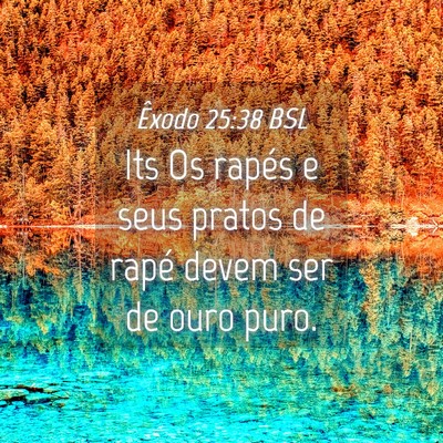 Picture 04 - Êxodo 25:38 BSL - Its Os rapés e seus pratos de rapé devem ser de - Bible Verse Picture