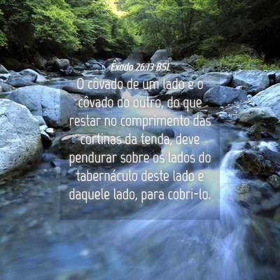 Picture 04 - Êxodo 26:13 BSL - O côvado de um lado e o côvado do outro, do que - Bible Verse Picture