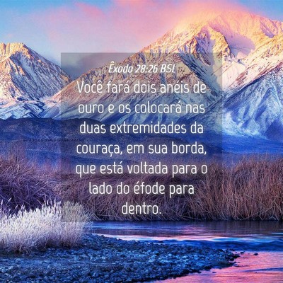 Picture 04 - Êxodo 28:26 BSL - Você fará dois anéis de ouro e os colocará - Bible Verse Picture