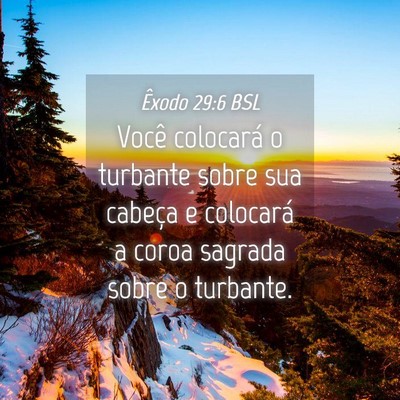 Picture 04 - Êxodo 29:6 BSL - Você colocará o turbante sobre sua cabeça e - Bible Verse Picture