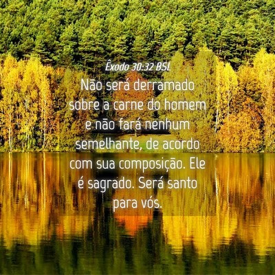 Picture 04 - Êxodo 30:32 BSL - Não será derramado sobre a carne do homem e - Bible Verse Picture
