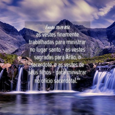 Picture 04 - Êxodo 35:19 BSL - as vestes finamente trabalhadas para ministrar no - Bible Verse Picture