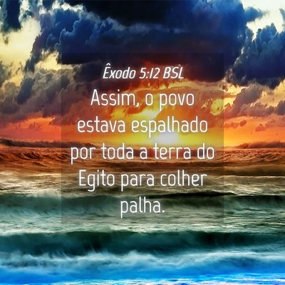 Picture 04 - Êxodo 5:12 BSL - Assim, o povo estava espalhado por toda a terra - Bible Verse Picture