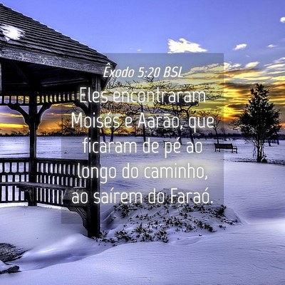 Picture 04 - Êxodo 5:20 BSL - Eles encontraram Moisés e Aarão, que ficaram de - Bible Verse Picture