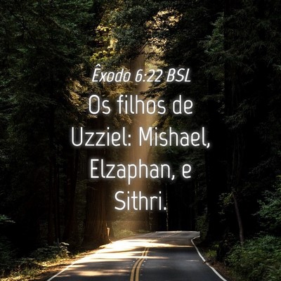 Picture 04 - Êxodo 6:22 BSL - Os filhos de Uzziel: Mishael, Elzaphan, e - Bible Verse Picture