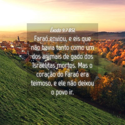 Picture 04 - Êxodo 9:7 BSL - Faraó enviou, e eis que não havia tanto como um - Bible Verse Picture