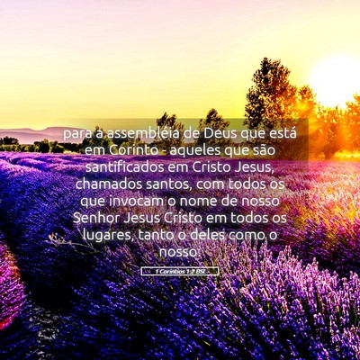 Picture 05 - 1 Coríntios 1:2 BSL - para a assembléia de Deus que está em Corinto - - Bible Verse Picture