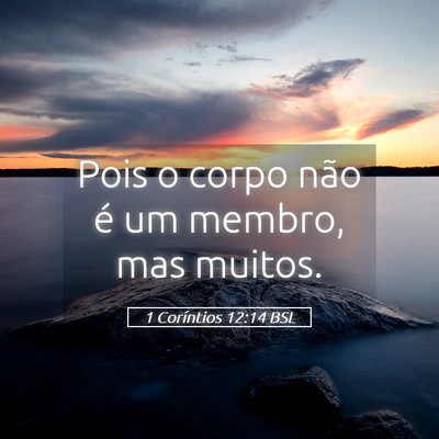 Picture 05 - 1 Coríntios 12:14 BSL - Pois o corpo não é um membro, mas - Bible Verse Picture