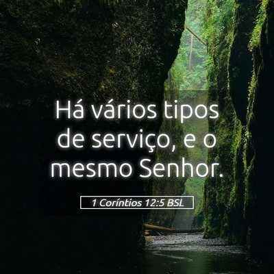 Picture 05 - 1 Coríntios 12:5 BSL - Há vários tipos de serviço, e o mesmo - Bible Verse Picture