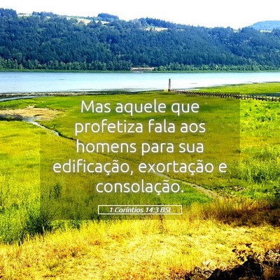 Picture 05 - 1 Coríntios 14:3 BSL - Mas aquele que profetiza fala aos homens para sua - Bible Verse Picture