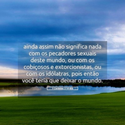 Picture 05 - 1 Coríntios 5:10 BSL - ainda assim não significa nada com os pecadores - Bible Verse Picture