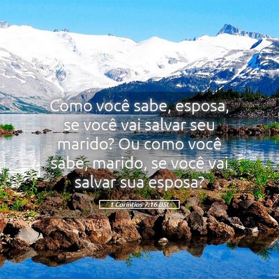 Picture 05 - 1 Coríntios 7:16 BSL - Como você sabe, esposa, se você vai salvar seu - Bible Verse Picture
