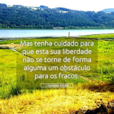 Picture 05 - 1 Coríntios 8:9 BSL - Mas tenha cuidado para que esta sua liberdade - Bible Verse Picture