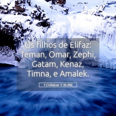 Picture 05 - 1 Crônicas 1:36 BSL - Os filhos de Elifaz: Teman, Omar, Zephi, Gatam, - Bible Verse Picture