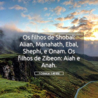 Picture 05 - 1 Crônicas 1:40 BSL - Os filhos de Shobal: Alian, Manahath, Ebal, - Bible Verse Picture