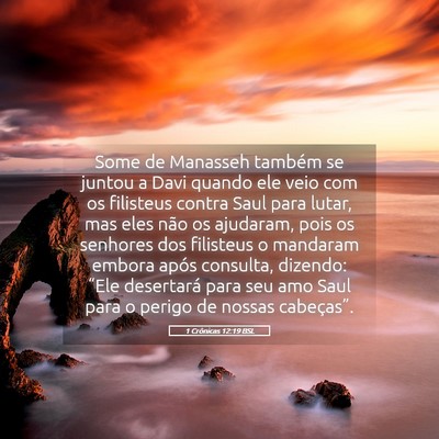 Picture 05 - 1 Crônicas 12:19 BSL - Some de Manasseh também se juntou a Davi quando - Bible Verse Picture