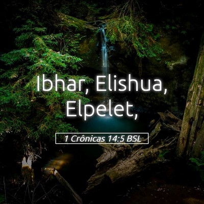 Picture 05 - 1 Crônicas 14:5 BSL - Ibhar, Elishua, - Bible Verse Picture
