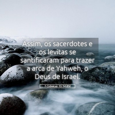 Picture 05 - 1 Crônicas 15:14 BSL - Assim, os sacerdotes e os levitas se santificaram - Bible Verse Picture