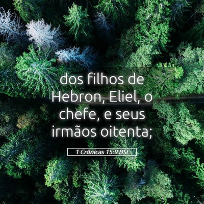 Picture 05 - 1 Crônicas 15:9 BSL - dos filhos de Hebron, Eliel, o chefe, e seus - Bible Verse Picture