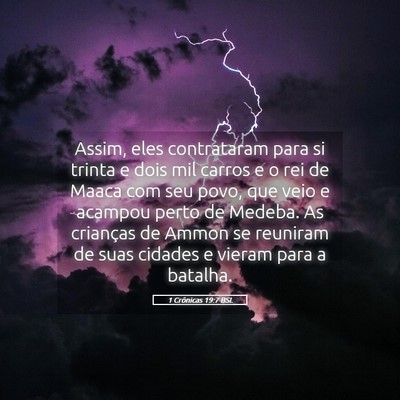 Picture 05 - 1 Crônicas 19:7 BSL - Assim, eles contrataram para si trinta e dois mil - Bible Verse Picture