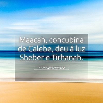 Picture 05 - 1 Crônicas 2:48 BSL - Maacah, concubina de Calebe, deu à luz Sheber e - Bible Verse Picture