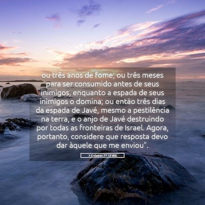 Picture 05 - 1 Crônicas 21:12 BSL - ou três anos de fome; ou três meses para ser - Bible Verse Picture