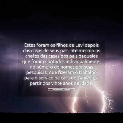 Picture 05 - 1 Crônicas 23:24 BSL - Estes foram os filhos de Levi depois das casas de - Bible Verse Picture