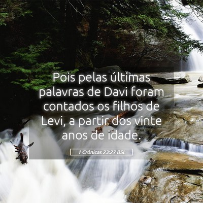 Picture 05 - 1 Crônicas 23:27 BSL - Pois pelas últimas palavras de Davi foram - Bible Verse Picture