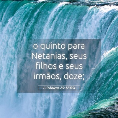 Picture 05 - 1 Crônicas 25:12 BSL - o quinto para Netanias, seus filhos e seus - Bible Verse Picture