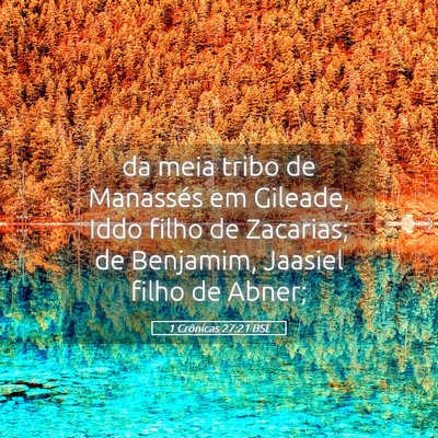 Picture 05 - 1 Crônicas 27:21 BSL - da meia tribo de Manassés em Gileade, Iddo filho - Bible Verse Picture